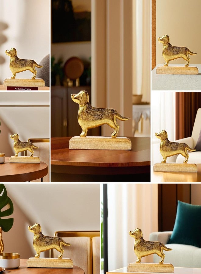 HEYEARTH Dog Showpiece | Metal Dog | Figurine -Fengshui | Modern Classy | Designer | Decoration for Livingroom | home decor items for tv unit | showpiece for gift, living room, office desk - Image 3